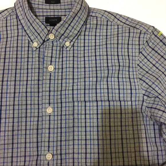 J. Crew Mens SLIM Mid Weight Plaid Buttondown Shirt - Picture 4 of 6